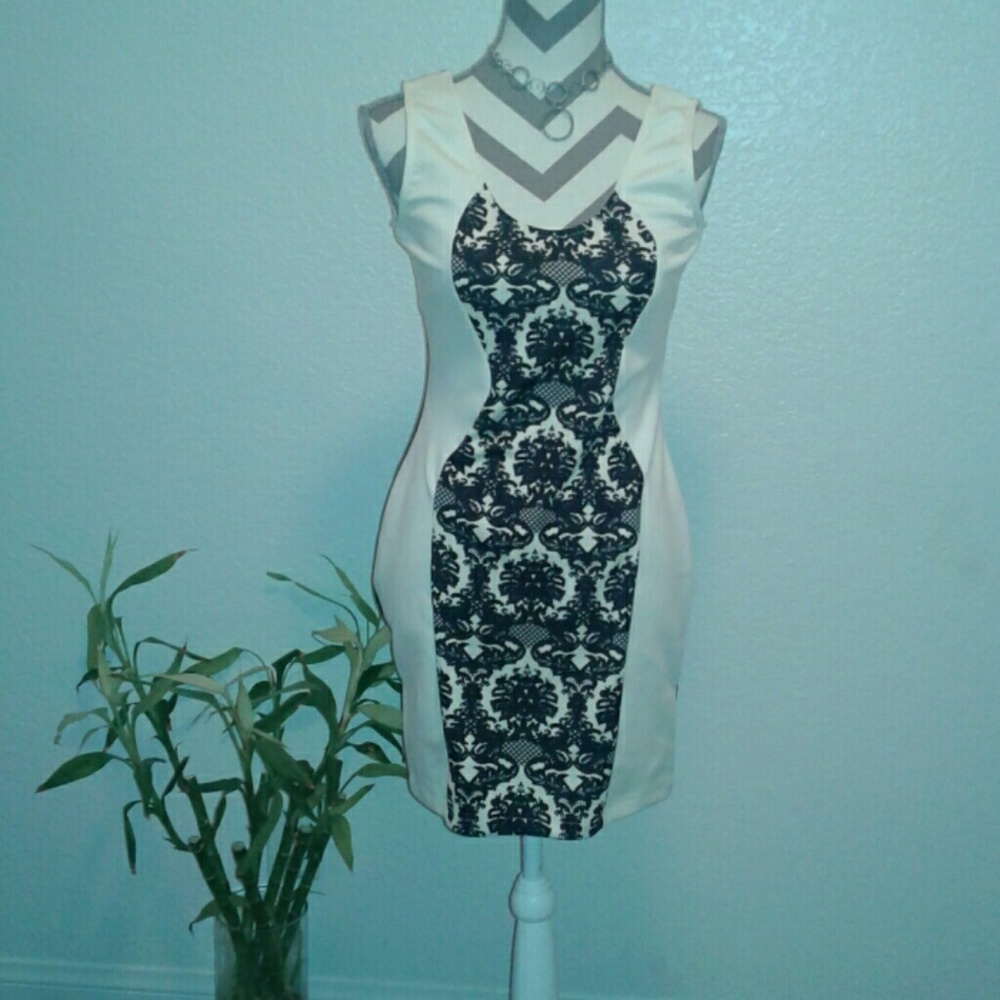 SOLD [GUC]  Baroque Panel Bodycon Party Dress