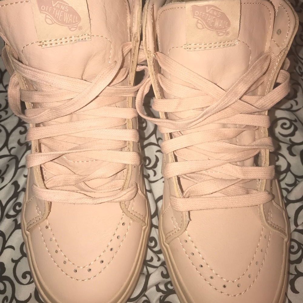 Vans sk8 hi top amber light pink shoes sz 8.5