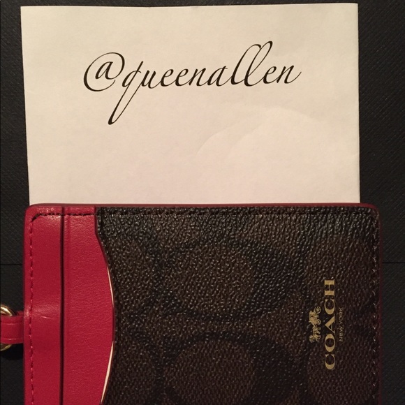 LAST ONE! 🍟Coach Lanyard ID- Brown/True Red🍟 - Picture 3 of 7