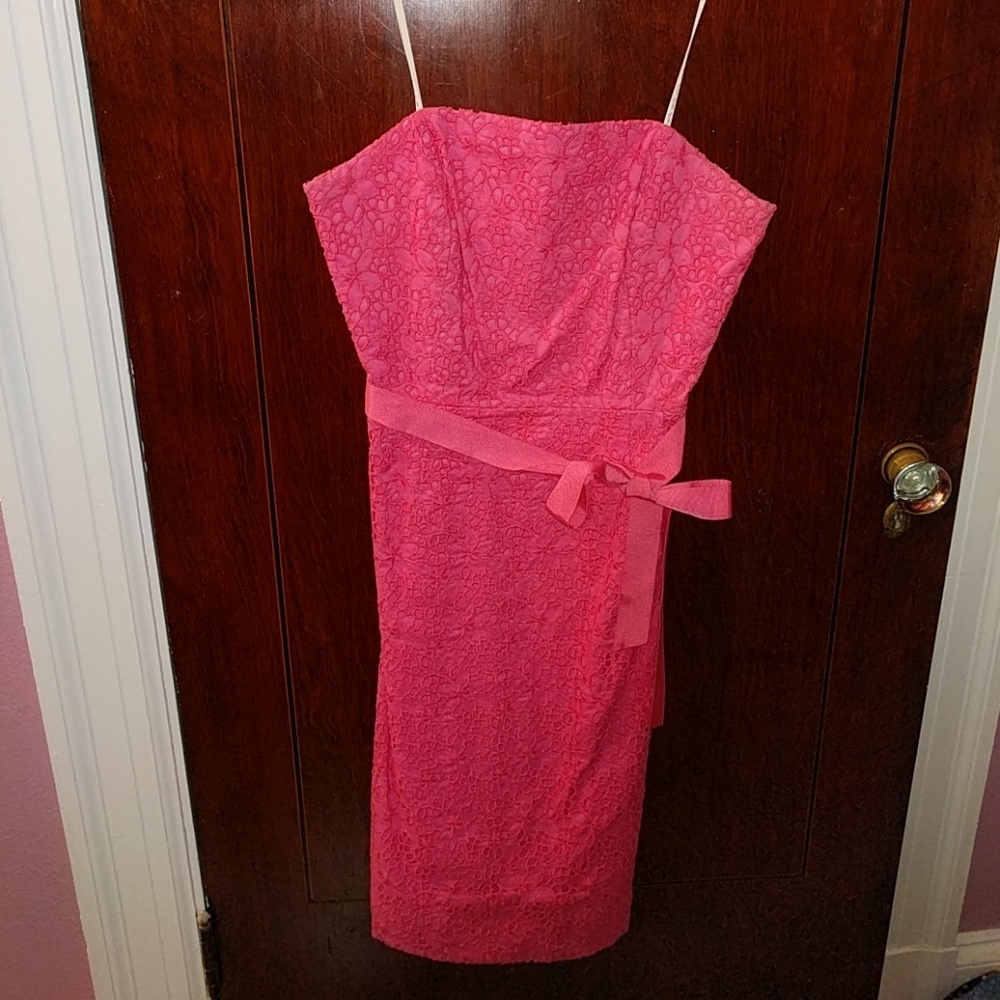 Lilly Pulitzer Pink Lace Strapless dress