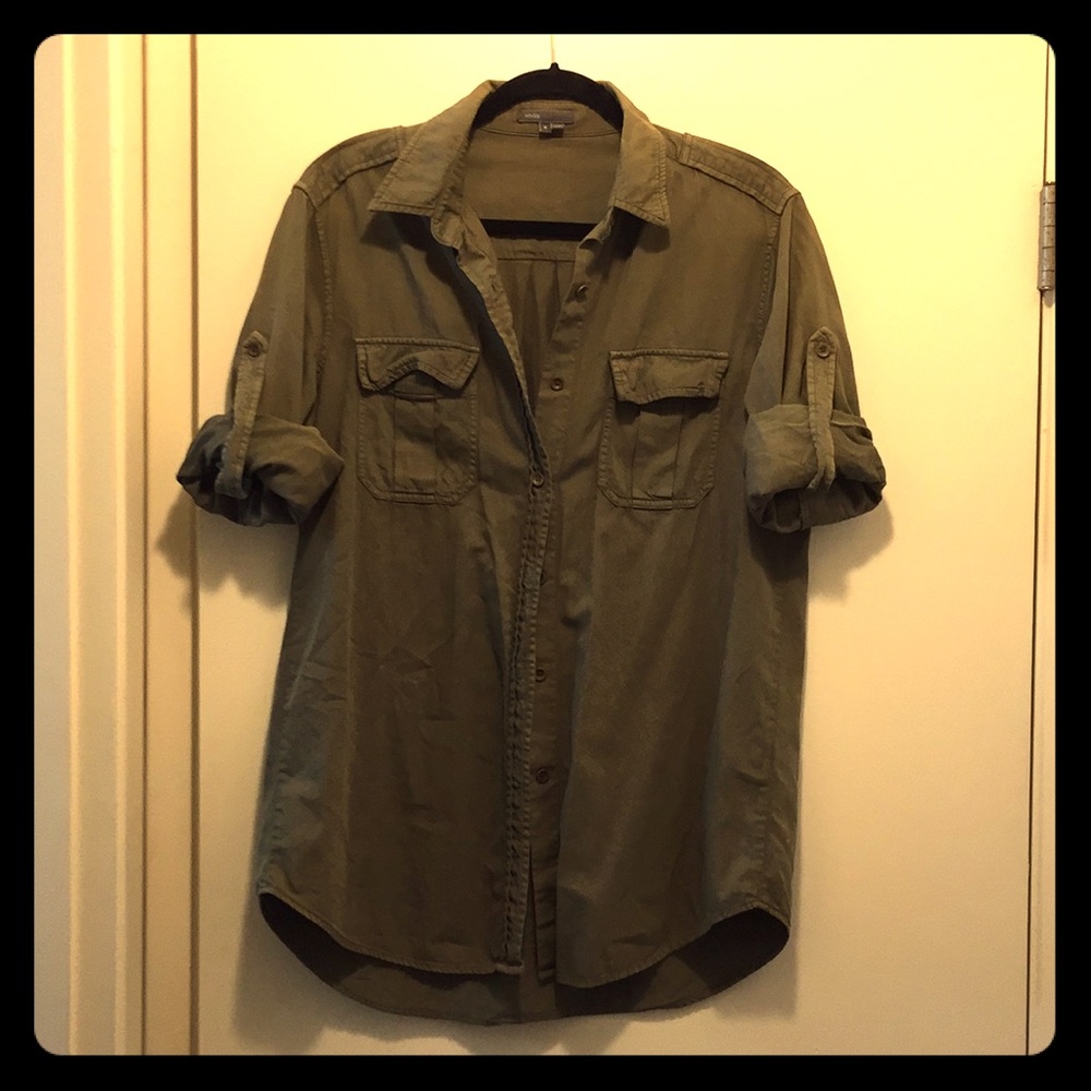 Vince camo green shirt
