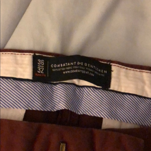 Men’s burgundy/red slim fit dress pants. - Picture 2 of 4
