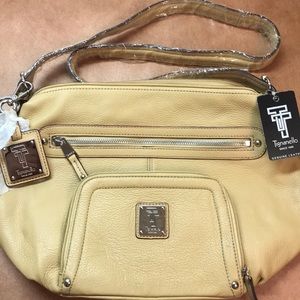 Tignanello Genuine Leather Beige Purse