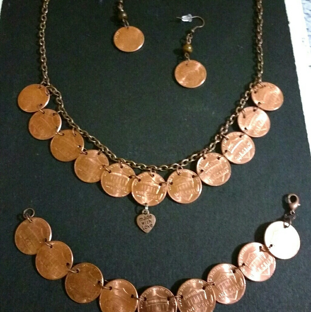 One of a Kind penny jewelry set