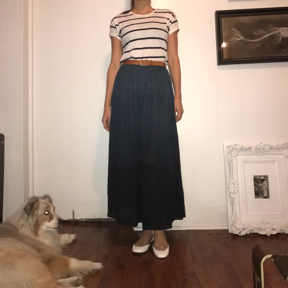 Silk embre ankle length skirt