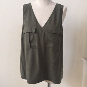 Army green tank! SIZE MEDIUM!
