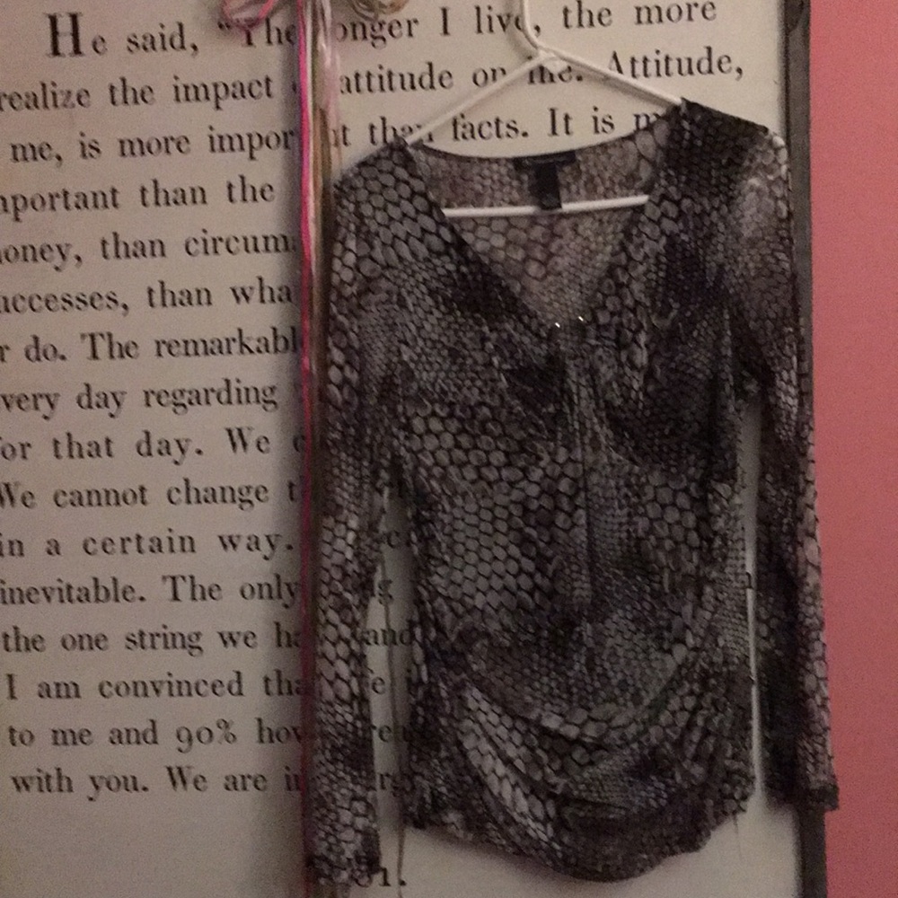 INC blouse black and grey