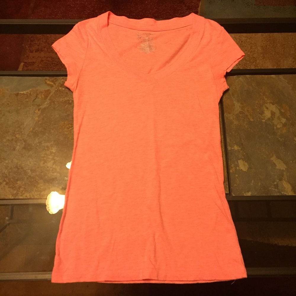 Orange V-neck tshirt
