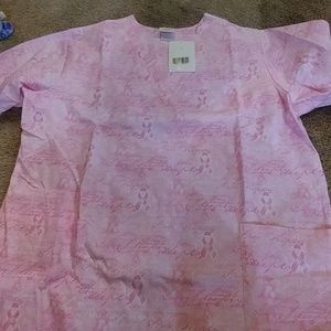 Pink scrub top