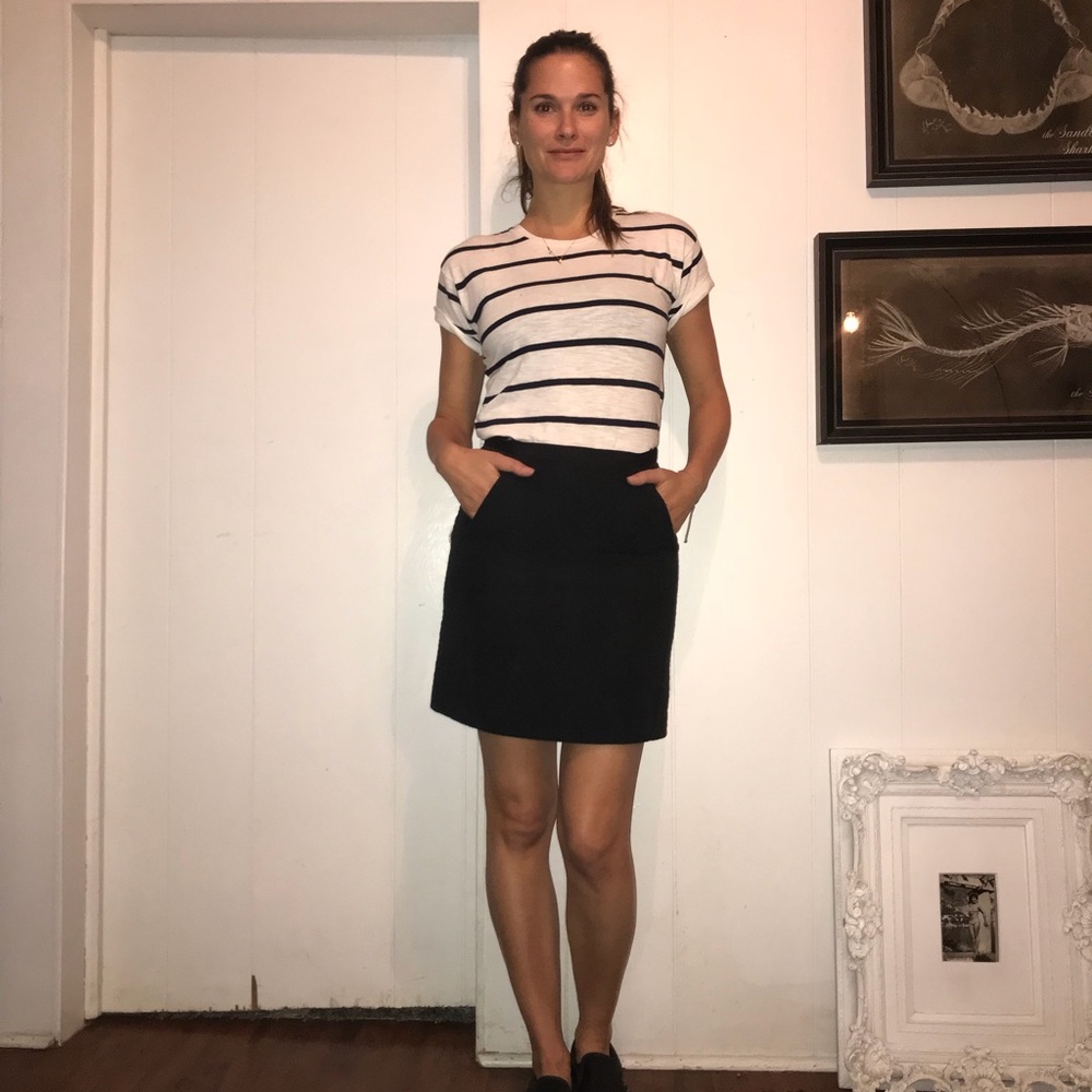 High waisted quilted mini skirt