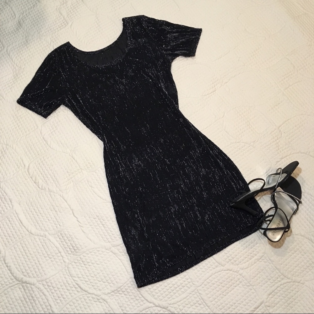 Colesce Couture Lingerie Vintage Sheer Black Dress