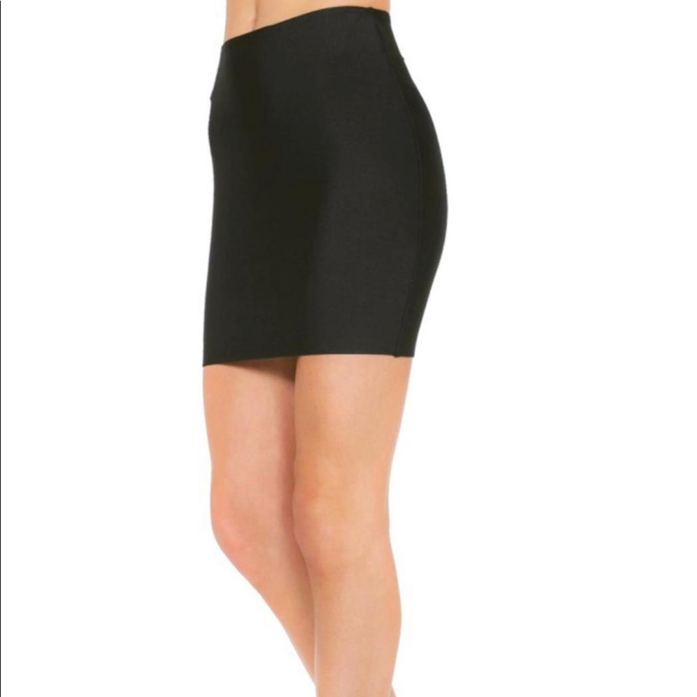 BLACK wow couture bandage mini skirt