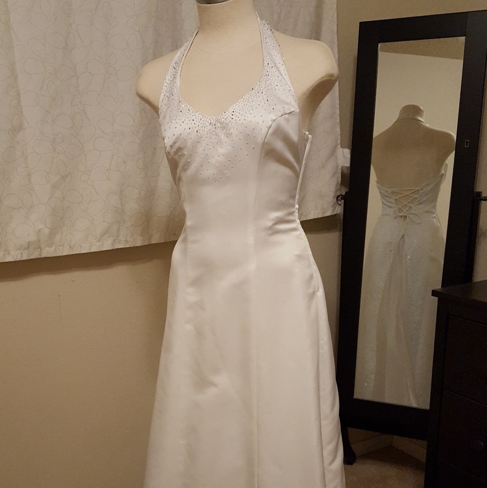 white formal dress