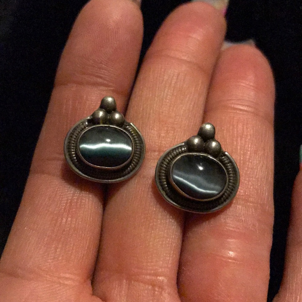Sterling silver post earrings