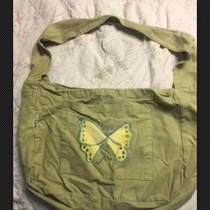 Blue Fish handmade/stamped cotton artsy totebag