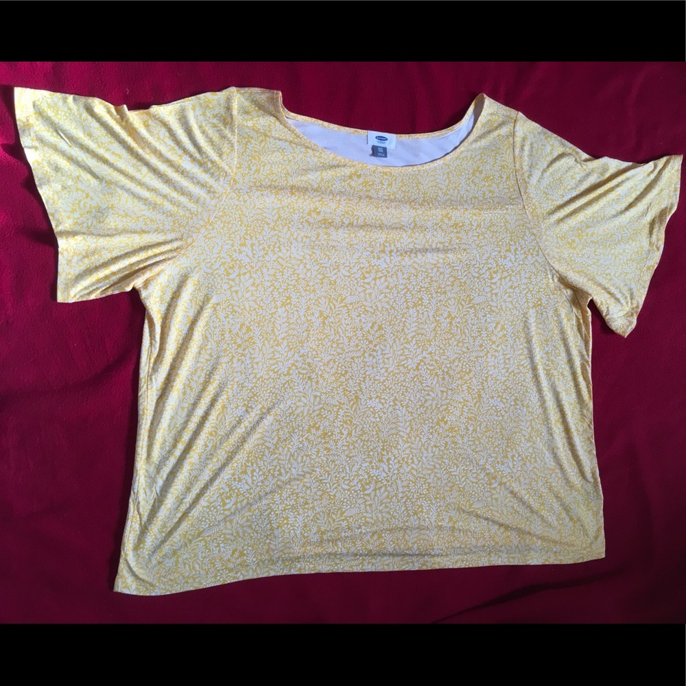 2-for-1 Old Navy Yellow/White Top & Lime/White Top