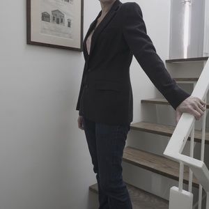 Size 8 RALPH LAUREN Women's 2 Button Black Blazer