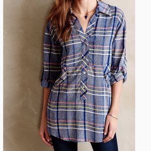 Anthropologie plenty by Tracy Reese plaid tunic