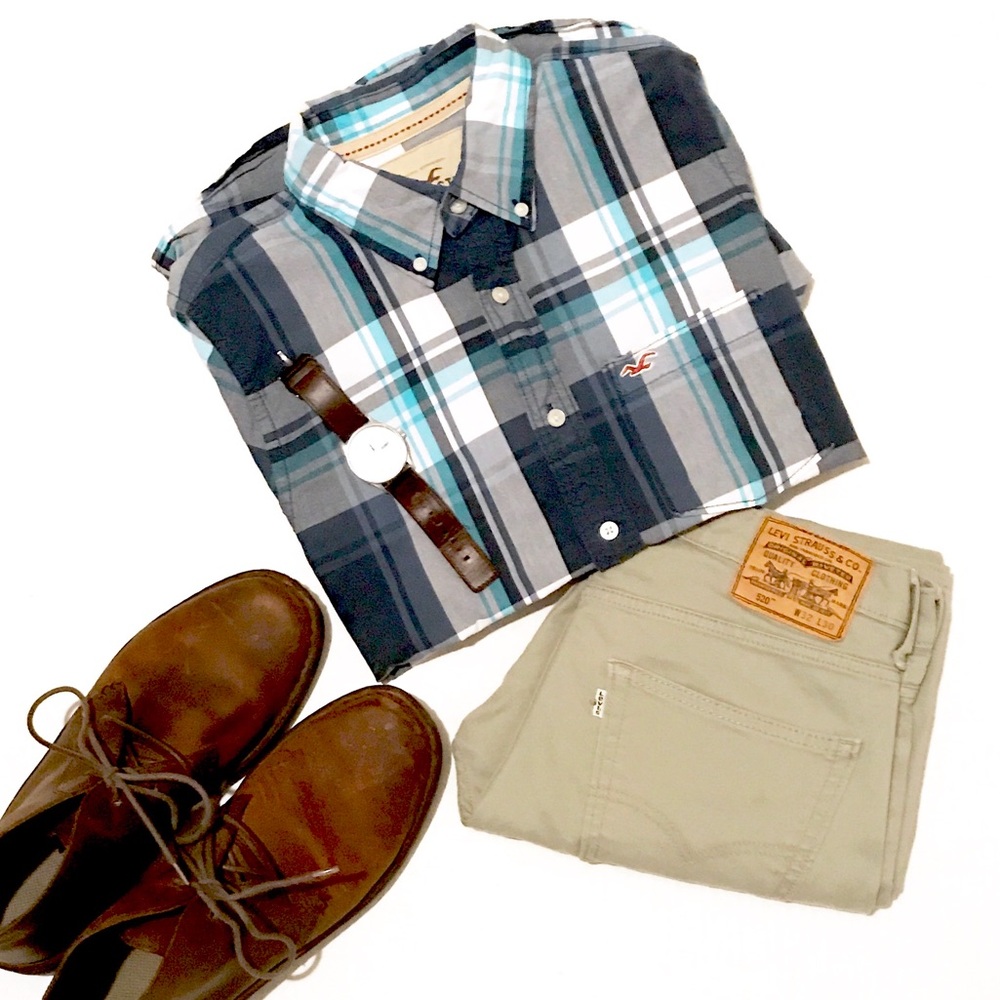 🎉HP | Hollister | men's plaid button down