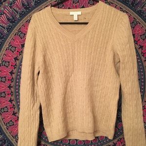 gold cashmere sweater