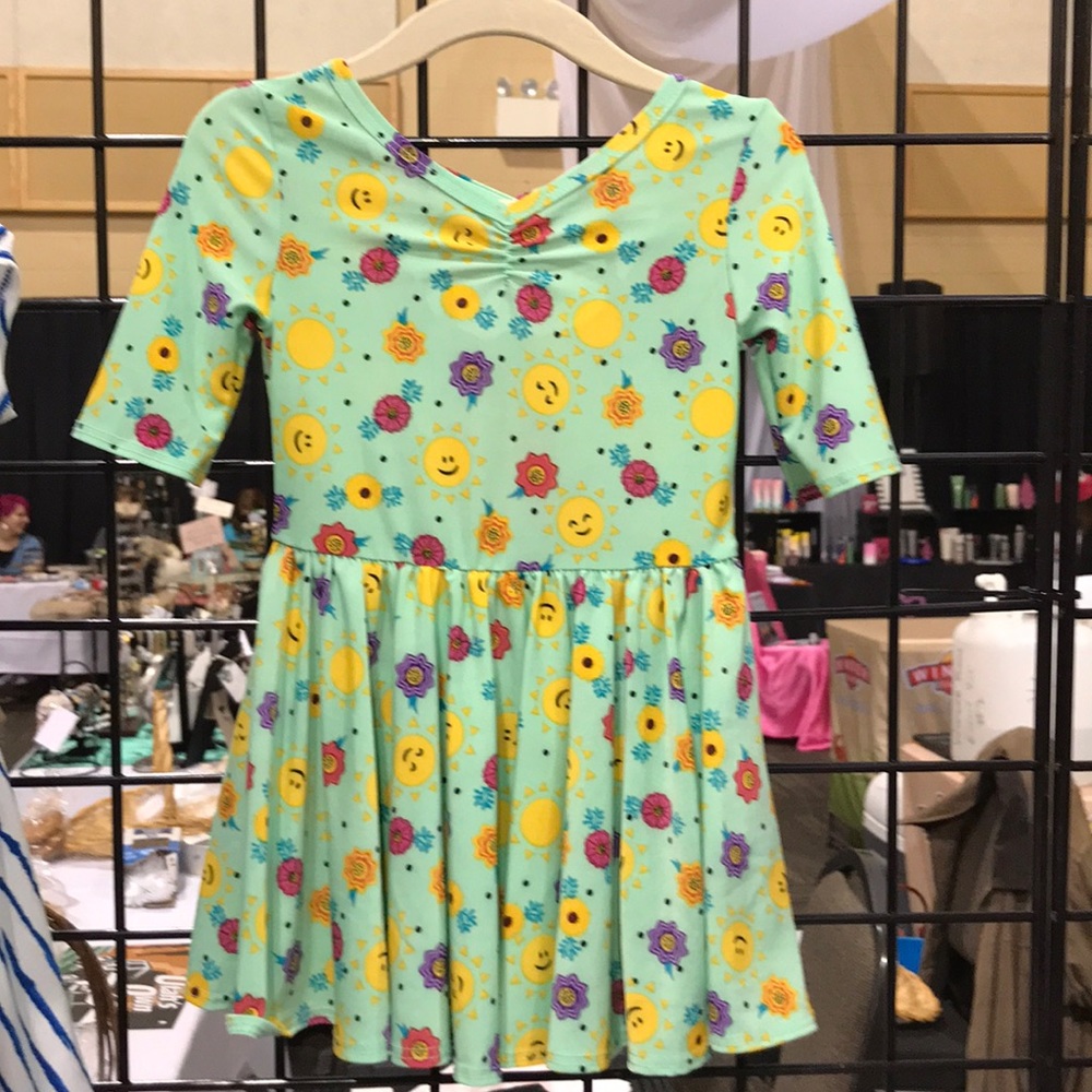 Smiling sun emoji dress