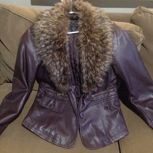 Faux leather jacket