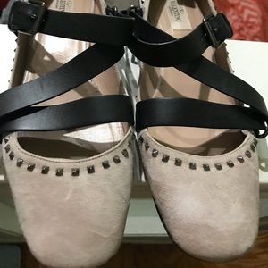 Valentino  designer ballet studs flats worn once