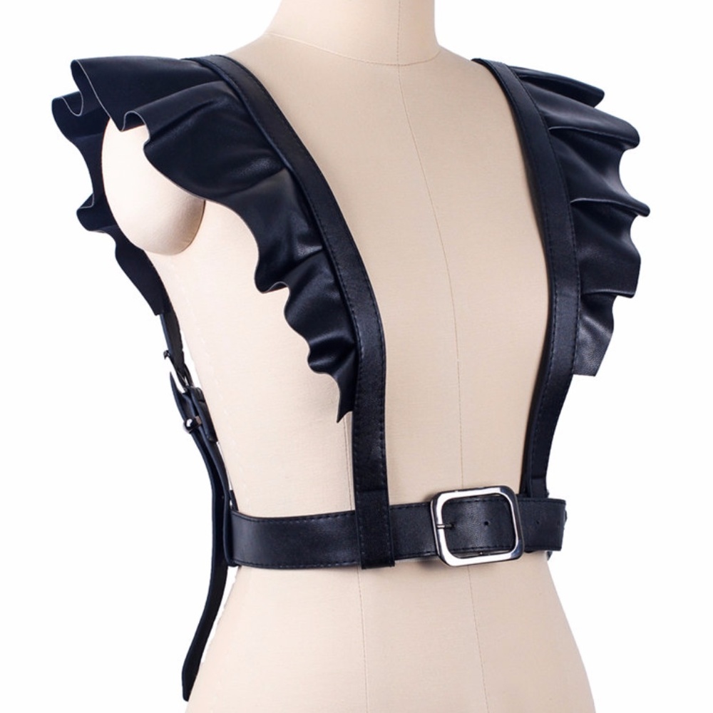 ONLY 1 LEFT! Harajuku Leather Suspenders Lolita - Picture 3 of 8