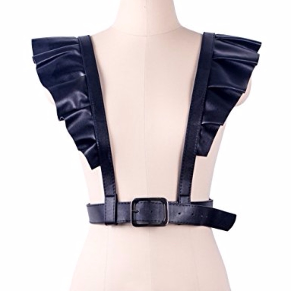 ONLY 1 LEFT! Harajuku Leather Suspenders Lolita - Picture 2 of 8