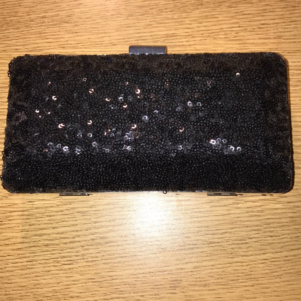 Charming Charlie’s Black Sequined Clutch