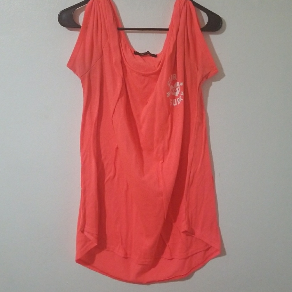 Coral pink sorry not sorry hi low top