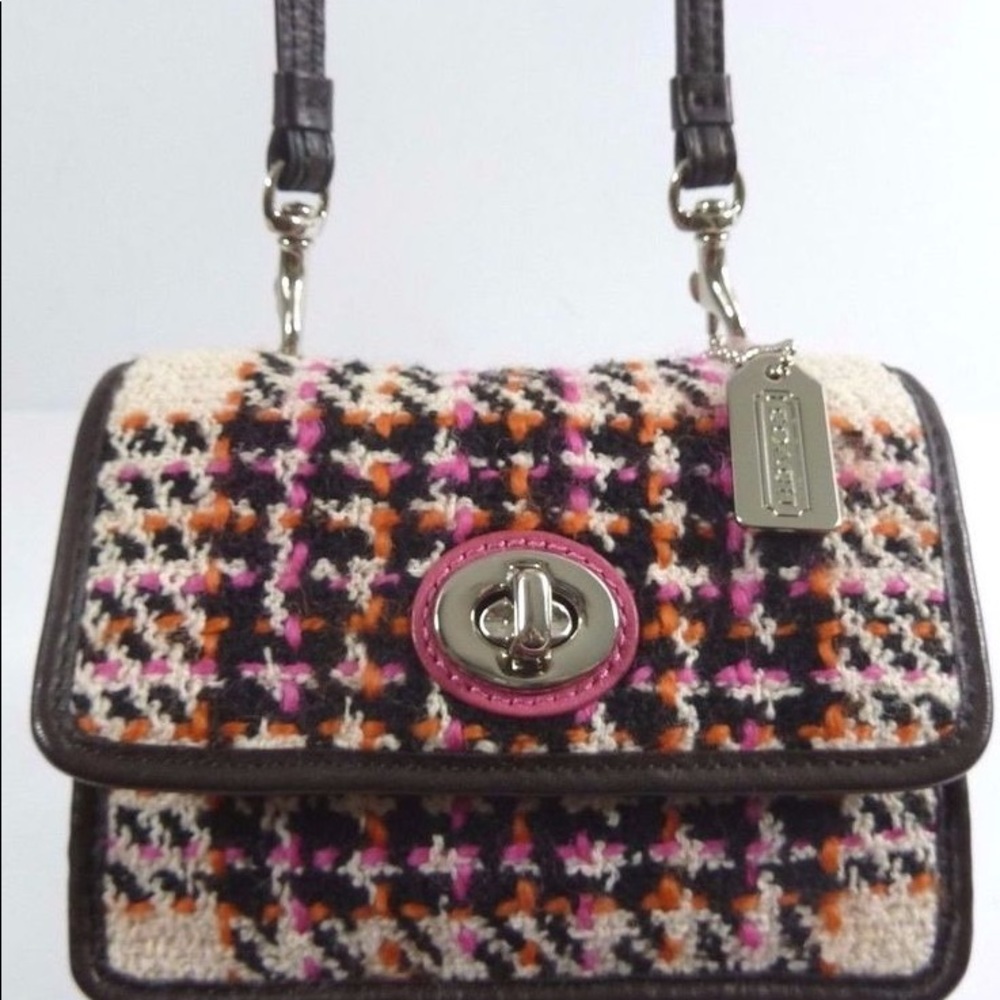 Coach legacy colors block plaid cross body