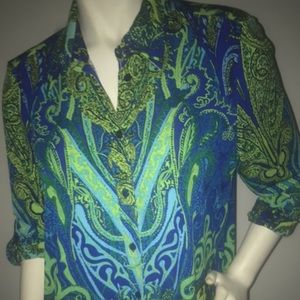 Women’s NYGARD Tie Up Shirt Paisley L