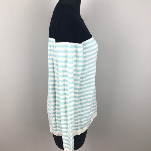 NWOT TALBOTS  long sleeved blue  sweater L Petite - Picture 4 of 7