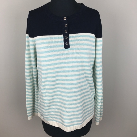 Talbots Sweaters - NWOT TALBOTS  long sleeved blue  sweater L Petite
