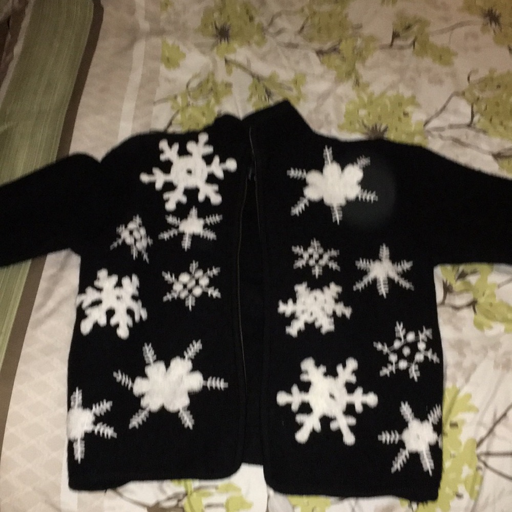 Wool winter snowflake jacket