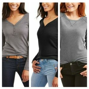 3 Thermal Long Sleeve Shirts