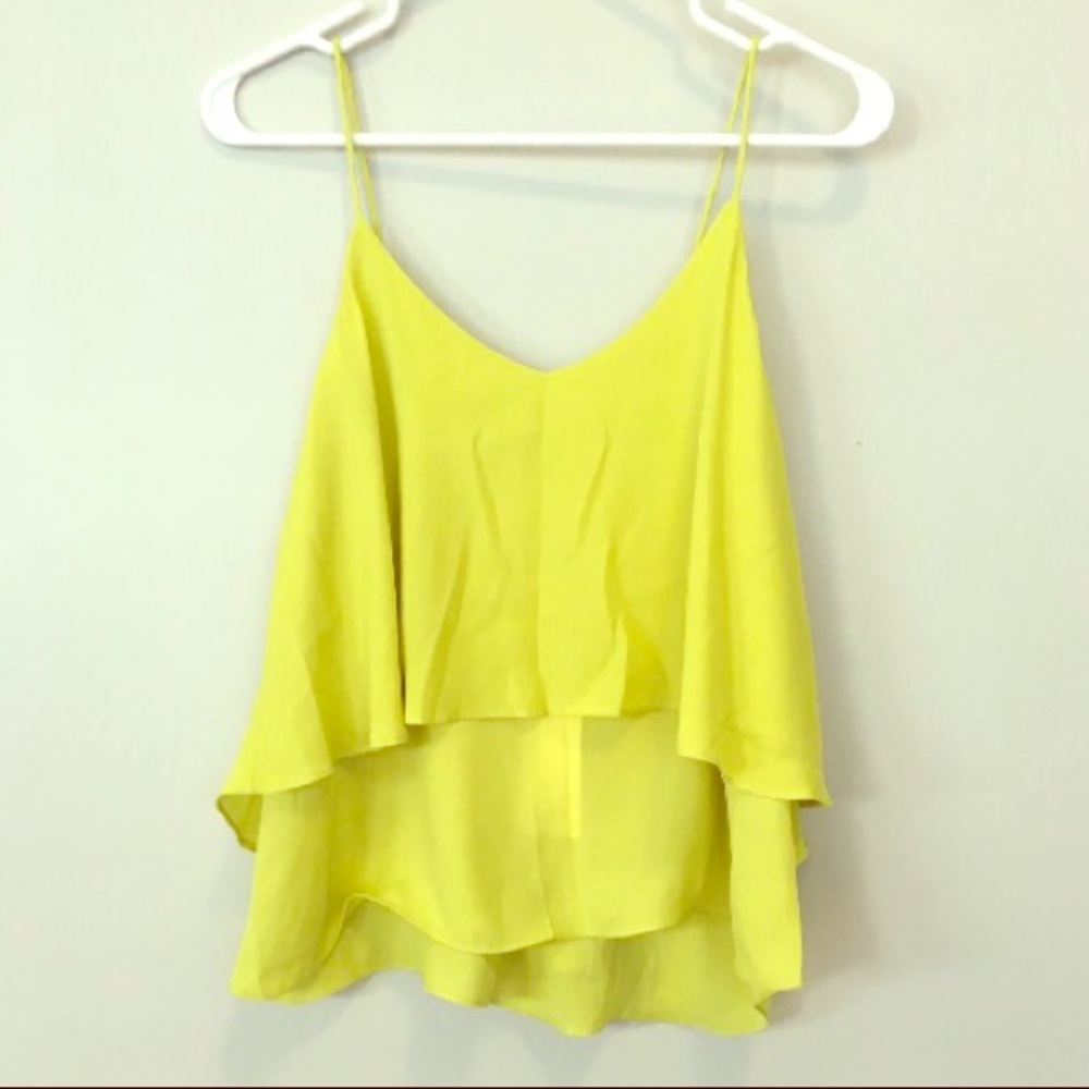Pink Papaya Green Layered Tank