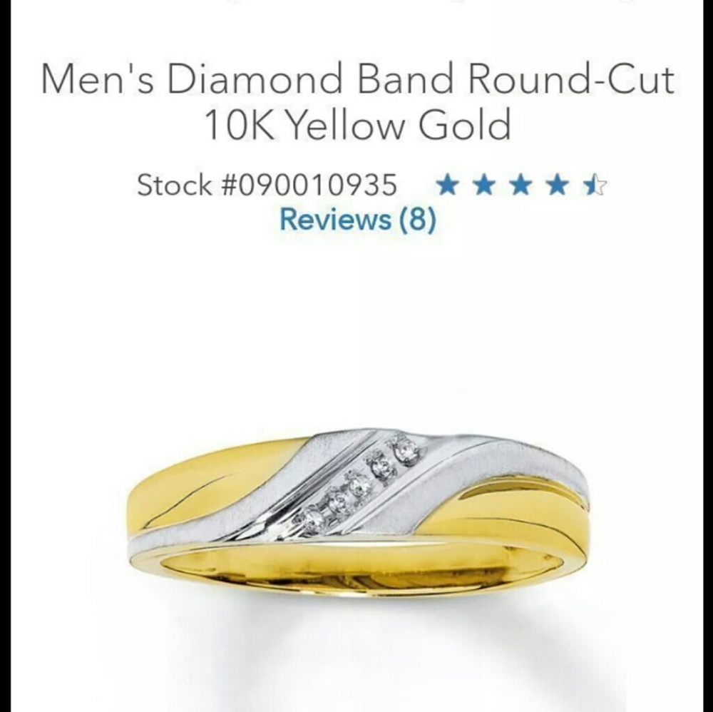 10 kt gold mens wedding band