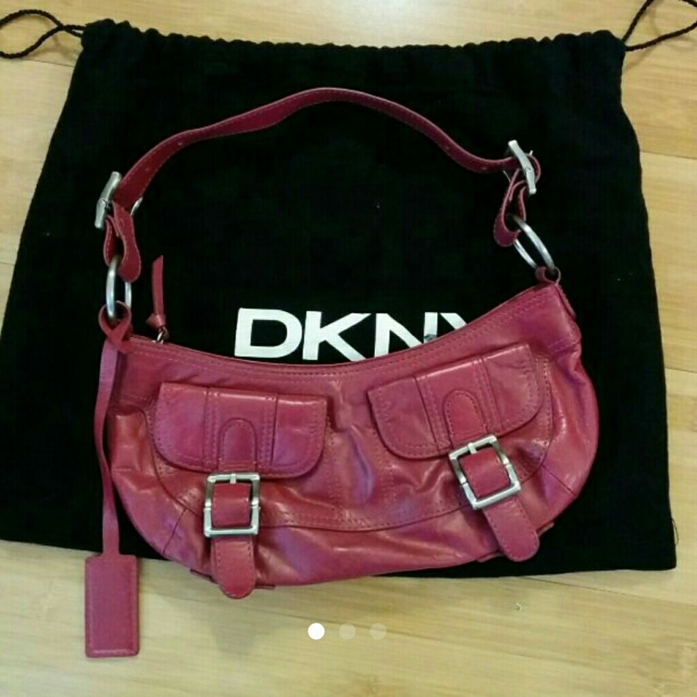 DKNY Pink Leather Mini Purse