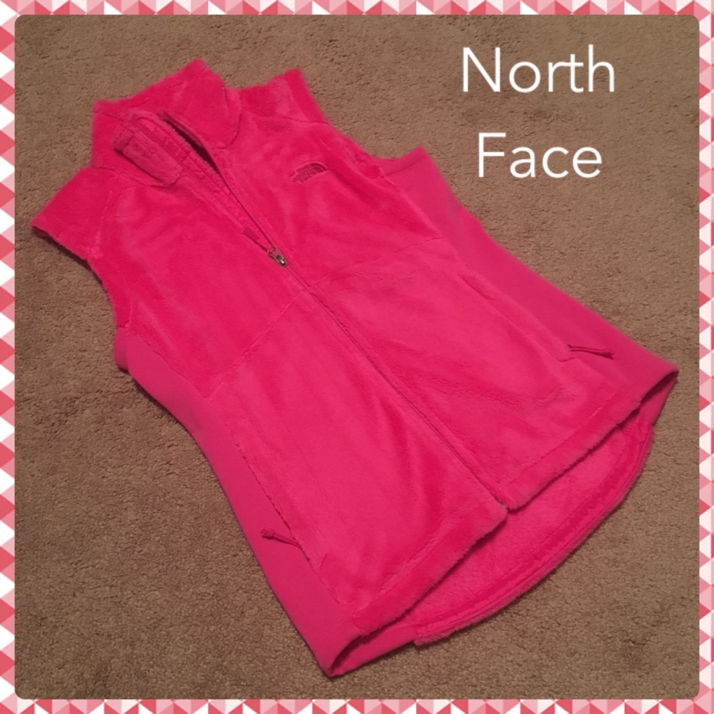 🌸NORTHFACE Hot Pink plush vest