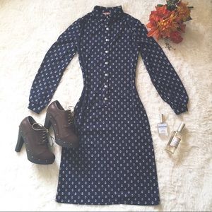 ✨Closet clear out✨Retro navy blue print dress