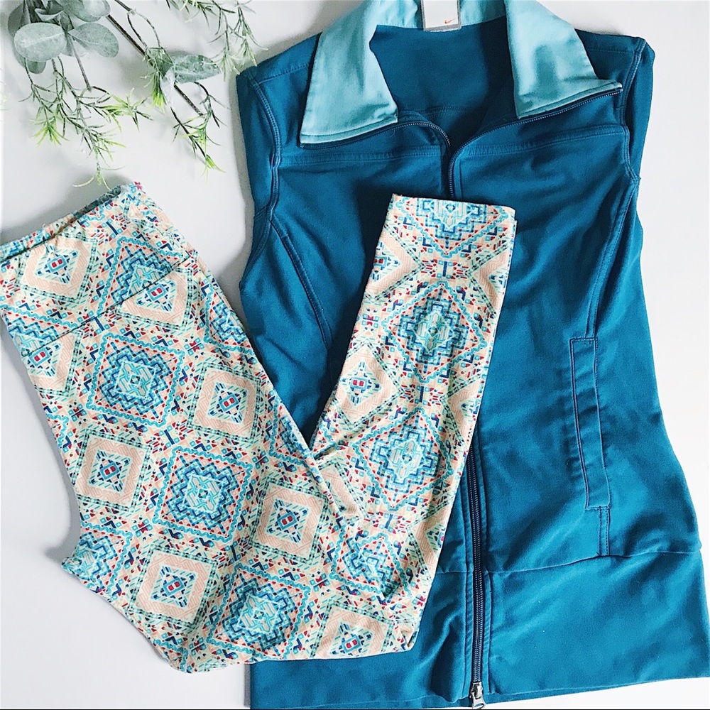 LuLaRoe Cool Toned Geometric/Aztec Print
