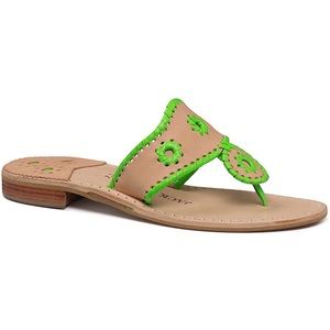NEVER WORN Jack Rogers Vachetta Neon Sandal