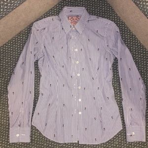 Thomas PINK Striped Button Down
