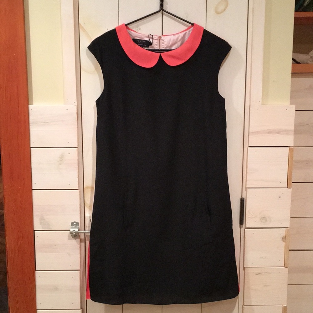 Ted Baker black and pink dress