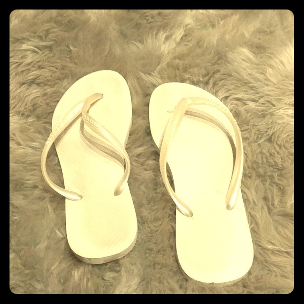 White Havana flip-flops