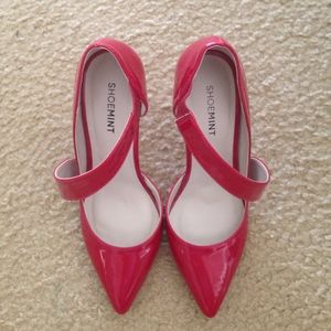 Size 6.5 Red Patent Leather Heels