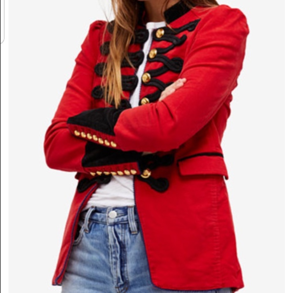 Free people tailored rope trim Jacket