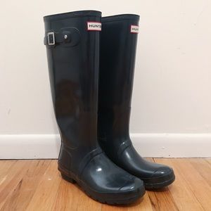 Navy Hunter Boots